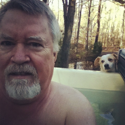 Gerret and the hot tub